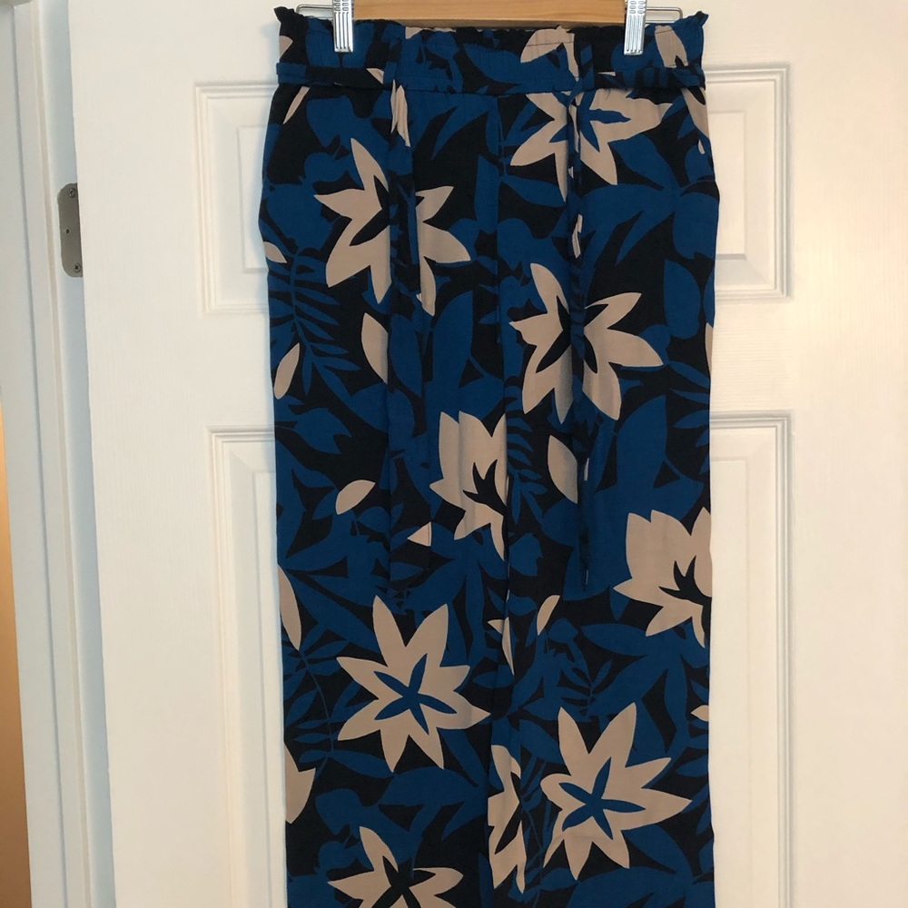 NWT LOFT bold print wide leg pants